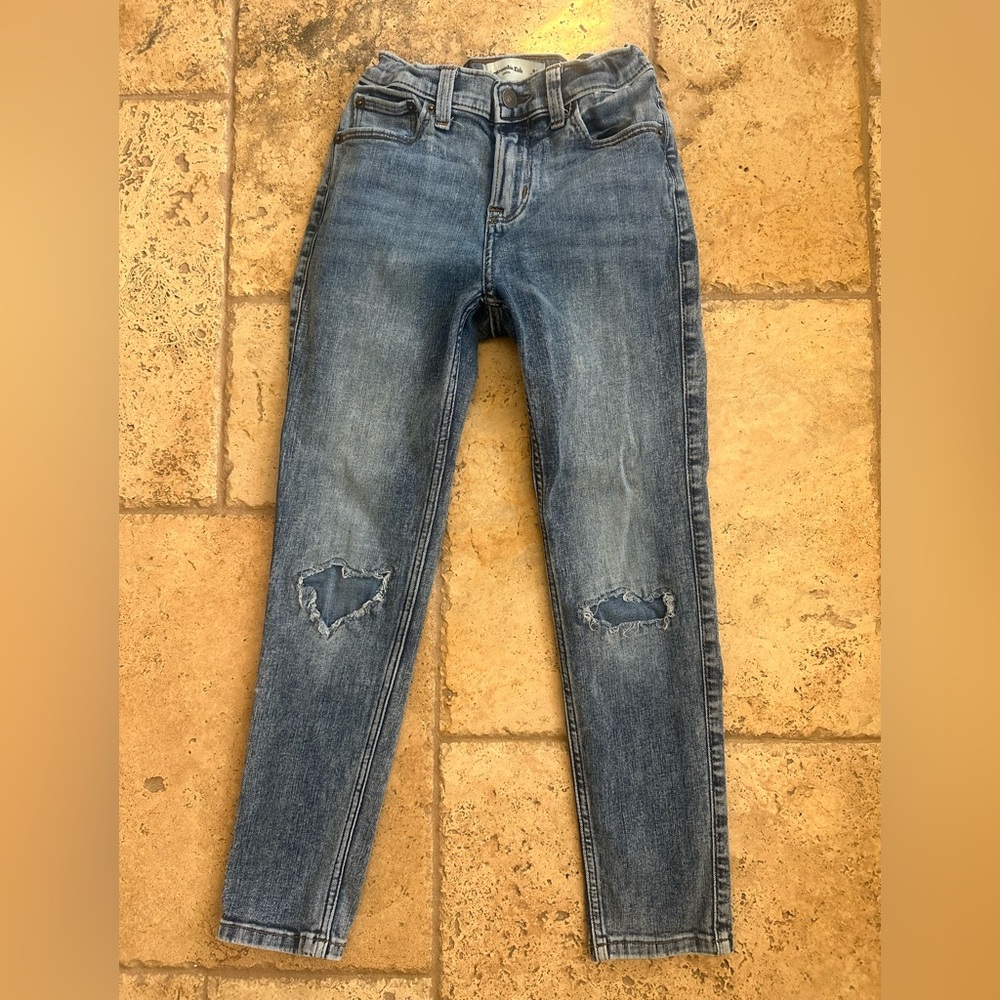 Abercrombie Kids Blue Distressed Skinny Jeans